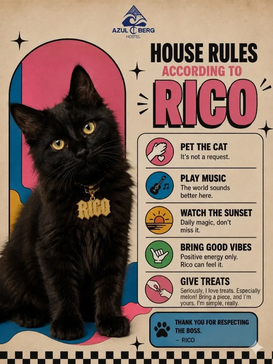 House Rules According to Rico poster