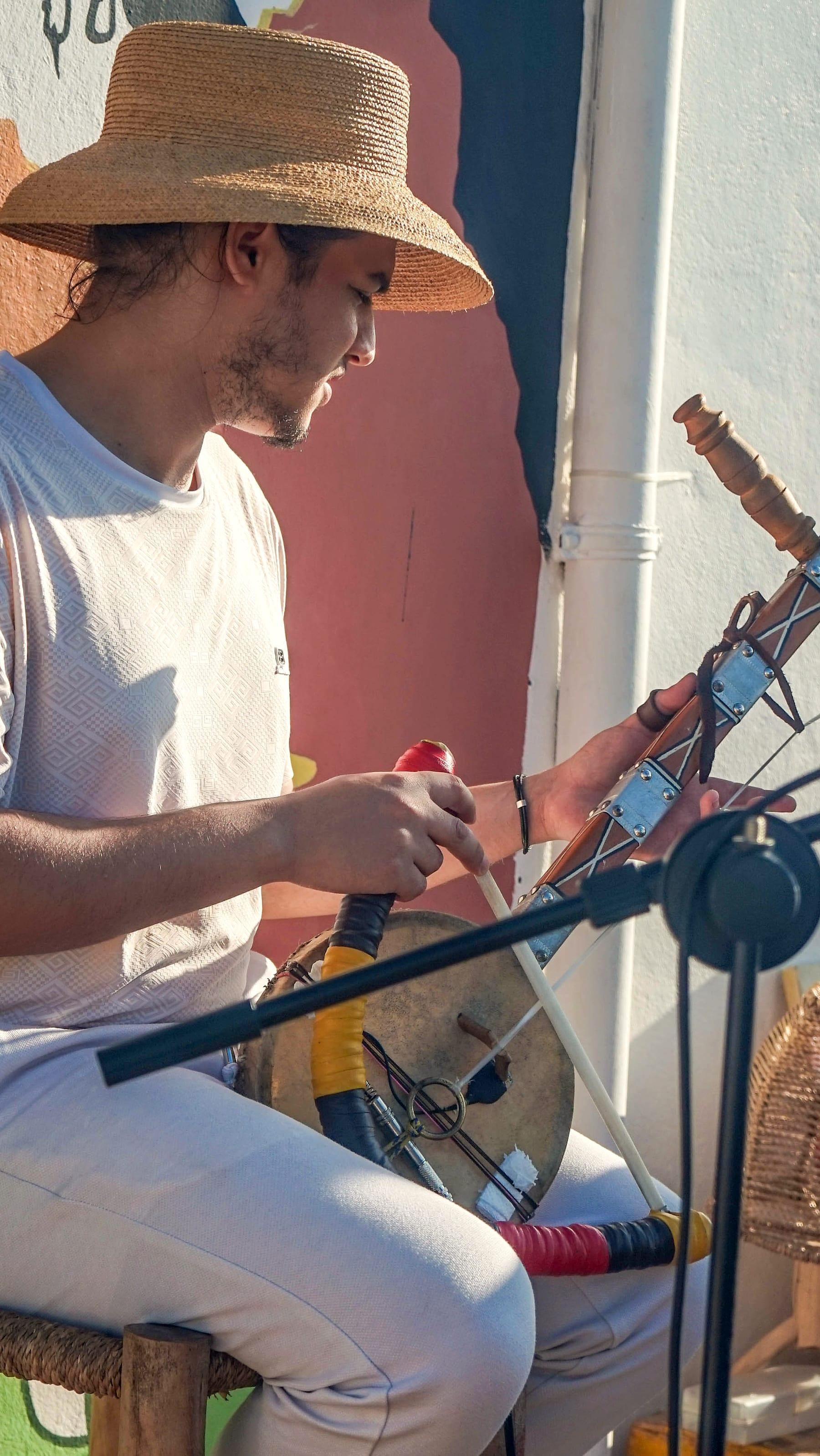 Musician portrait on the rooftop